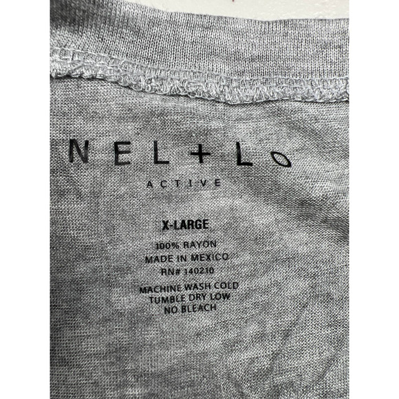 Nel + Lo Women XL Gray Hustle & Shine Crop Active Short Sleeve T Shirt Tee Top - Picture 4 of 5